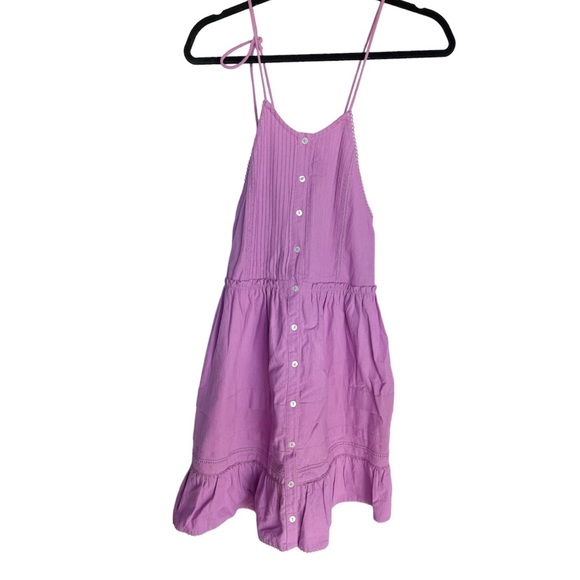 Free People NWT Purple Pleated Spring Mini Dress - Picture 8 of 11
